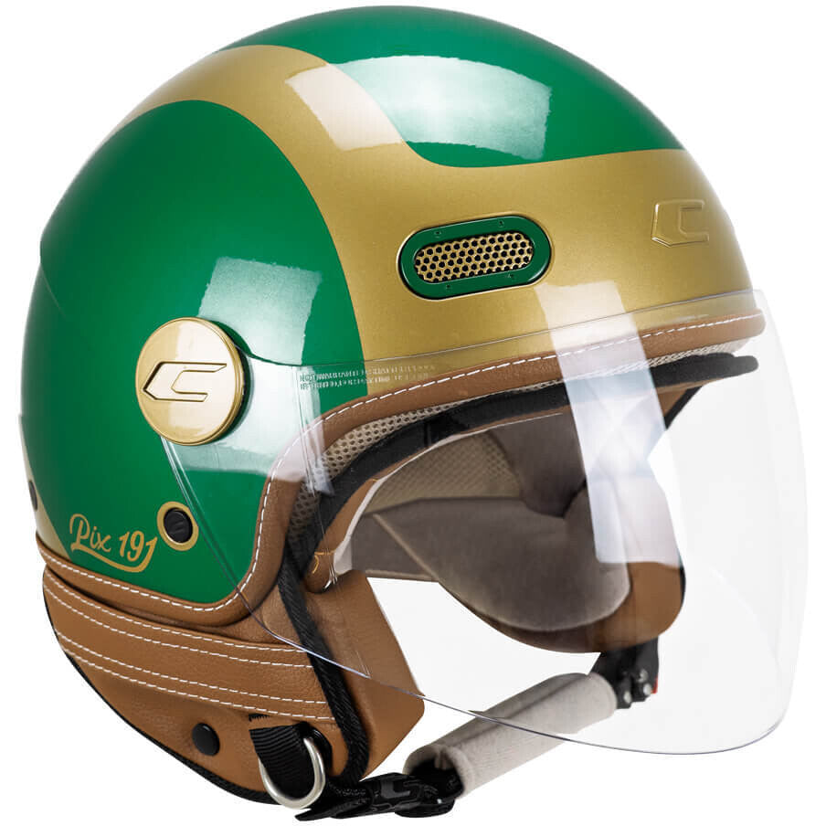 Casco Moto Jet CGM 191G PIX SPRINT Verde Oro