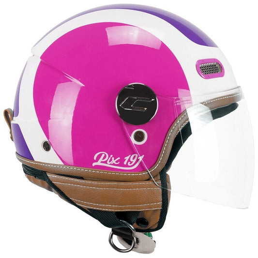 Casco Moto Jet CGM 191G PIX SPRINT Viola Fucsia fluo