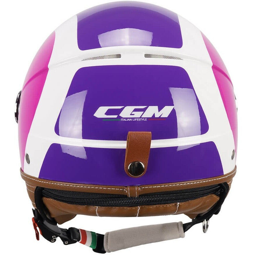 Casco Moto Jet CGM 191G PIX SPRINT Viola Fucsia fluo