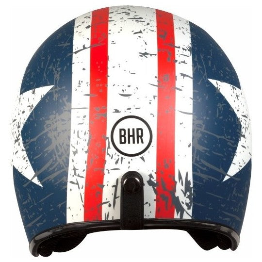 Casco Moto Jet Custom Bhr 711 RETRO' - star opaco