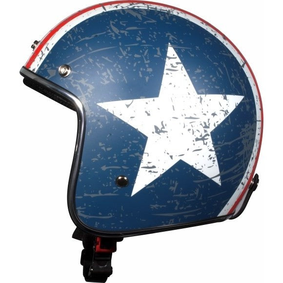 Casco Moto Jet Custom Bhr 711 RETRO' - star opaco