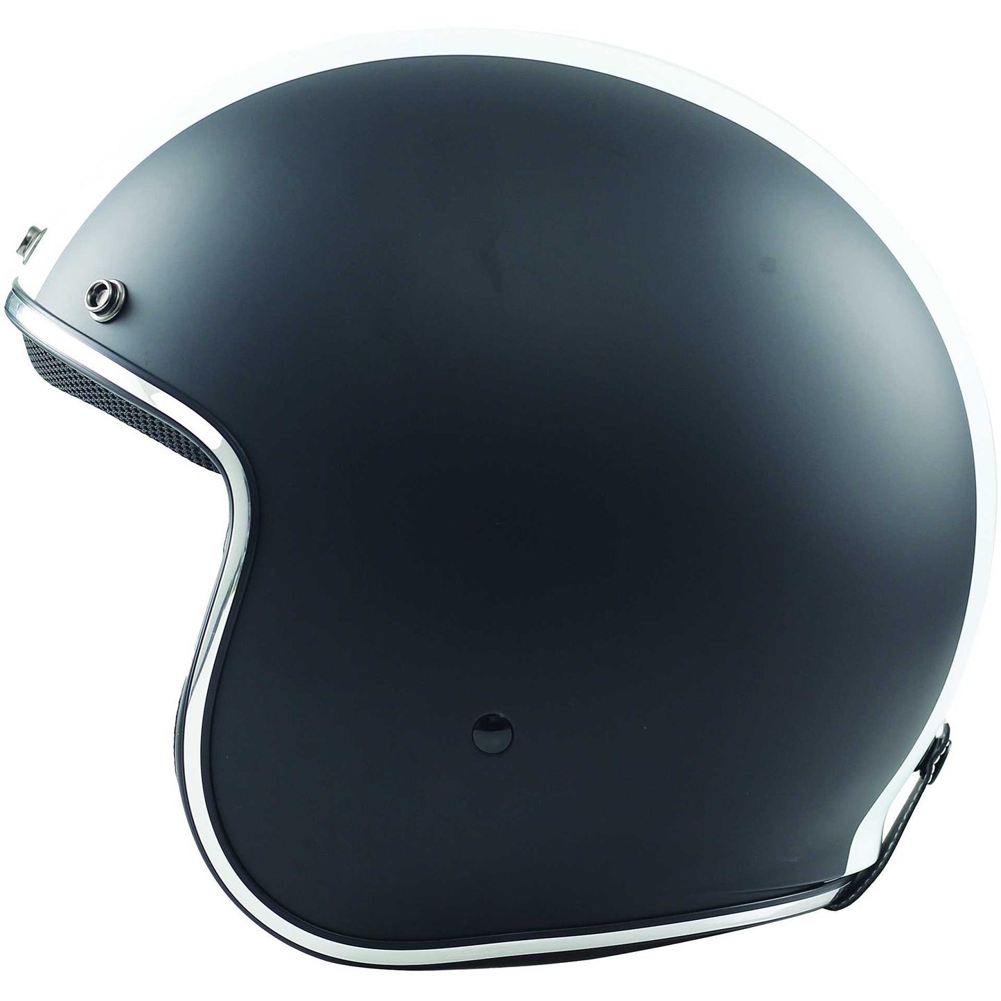 Casco Moto Jet Custom Bhr 811 - nero opaco e bianco