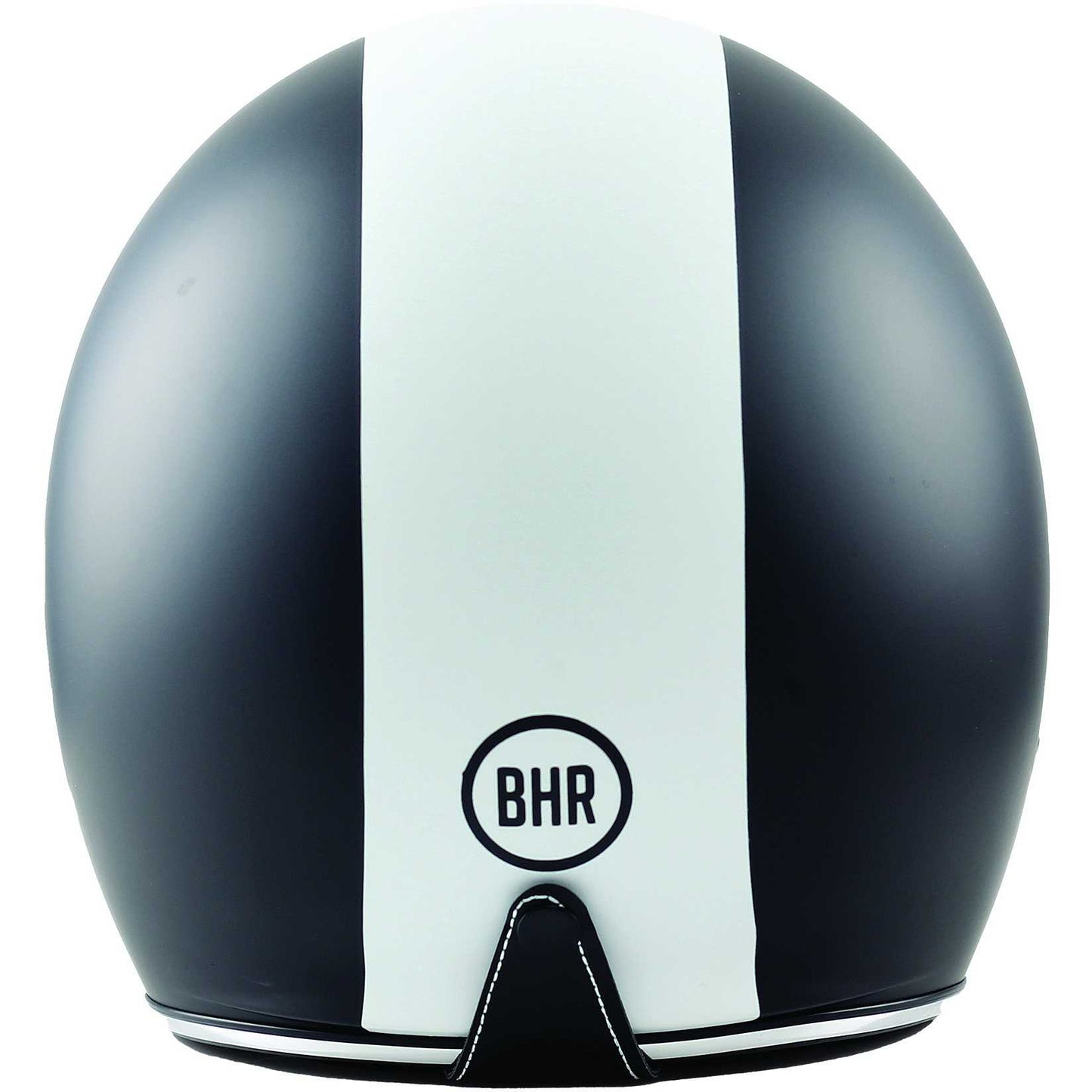 Casco Moto Jet Custom Bhr 811 - nero opaco e bianco