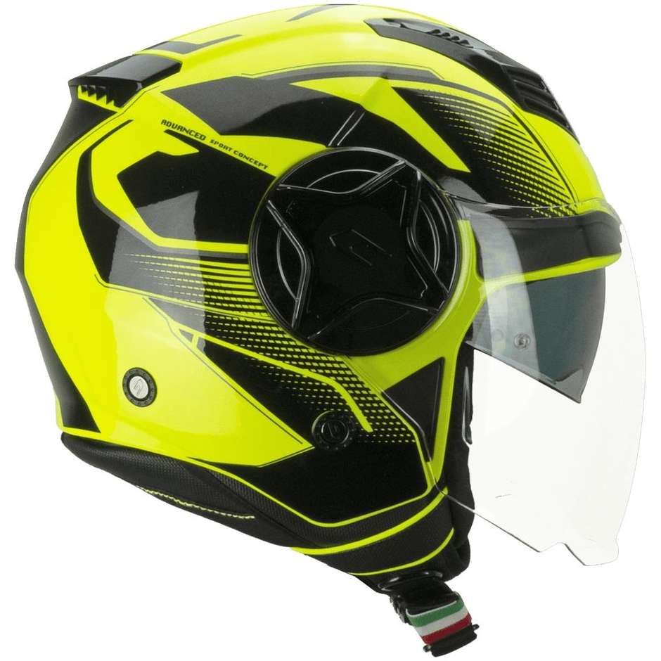 Casco Open face demi jet CGM 169G ILLI SPORT - giallo fluo nero