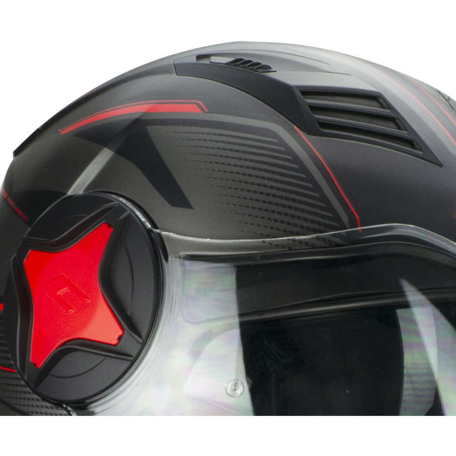 Casco Open face demi jet CGM 169G ILLI SPORT - nero rosso opaco