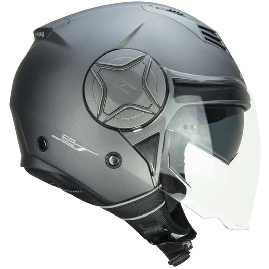 Casco Open face demi jet CGM 169A ILLI MONO - antracite satinato