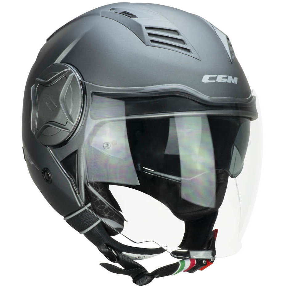 Casco Open face demi jet CGM 169A ILLI MONO - antracite satinato