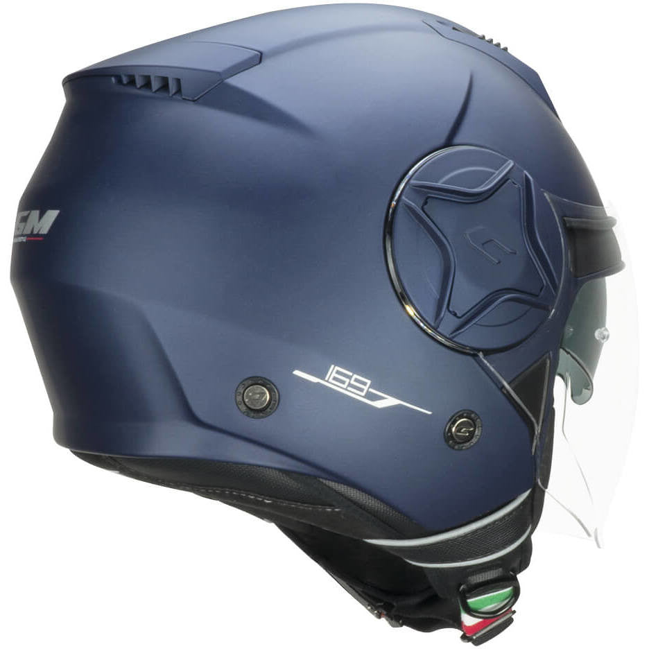 Casco Open face demi jet CGM 169A ILLI MONO - blu satinato