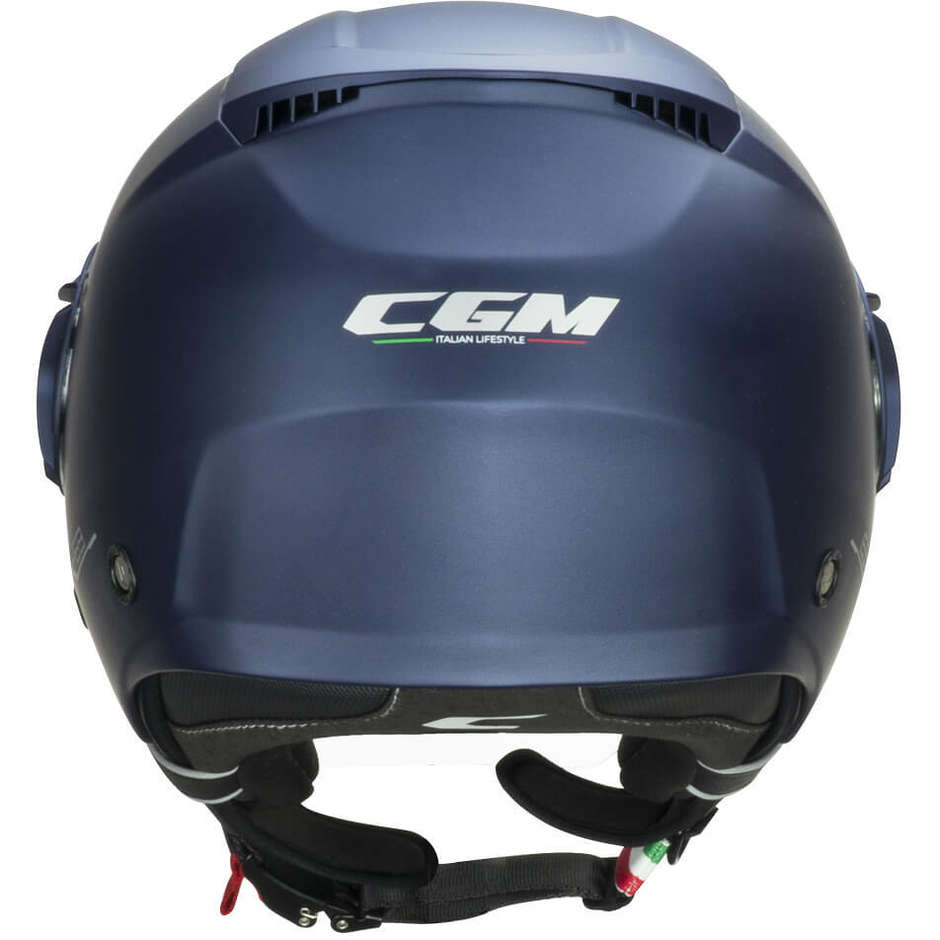 Casco Open face demi jet CGM 169A ILLI MONO - blu satinato