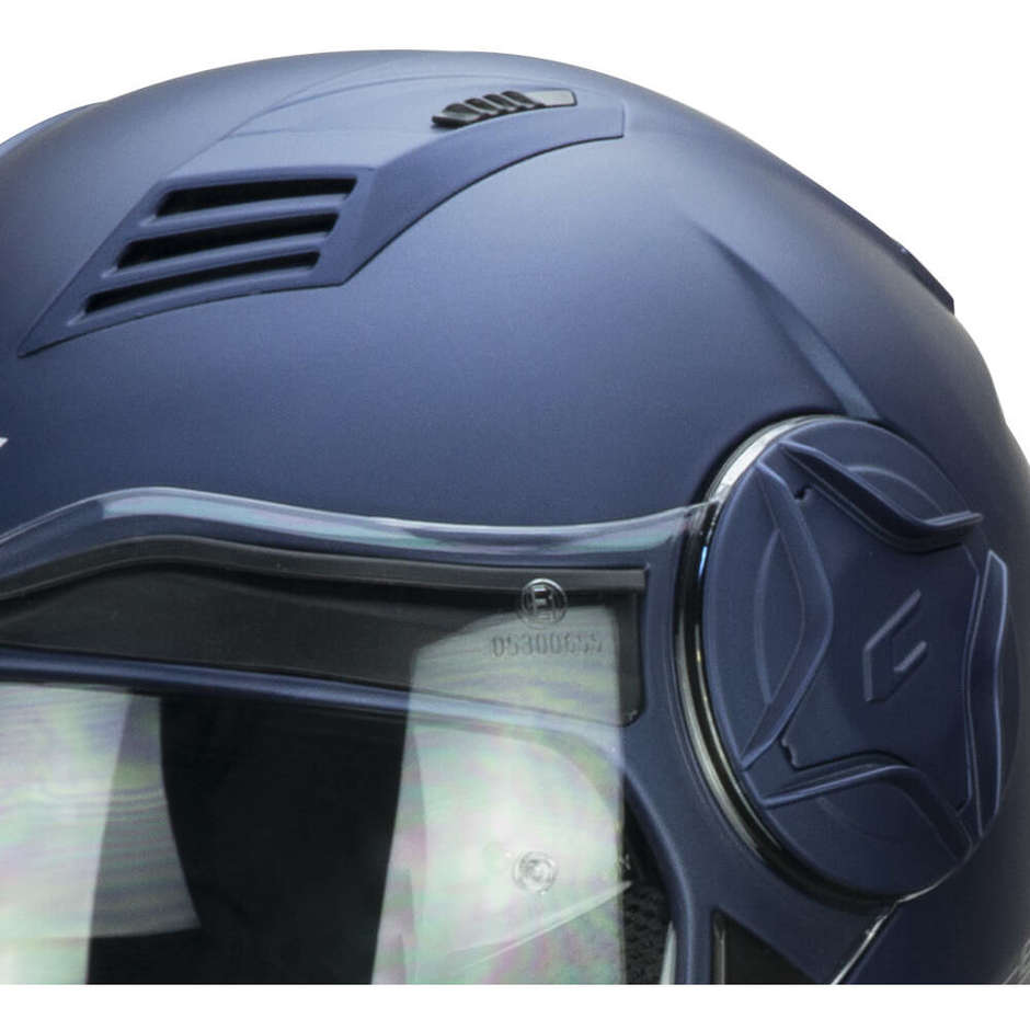 Casco Open face demi jet CGM 169A ILLI MONO - blu satinato