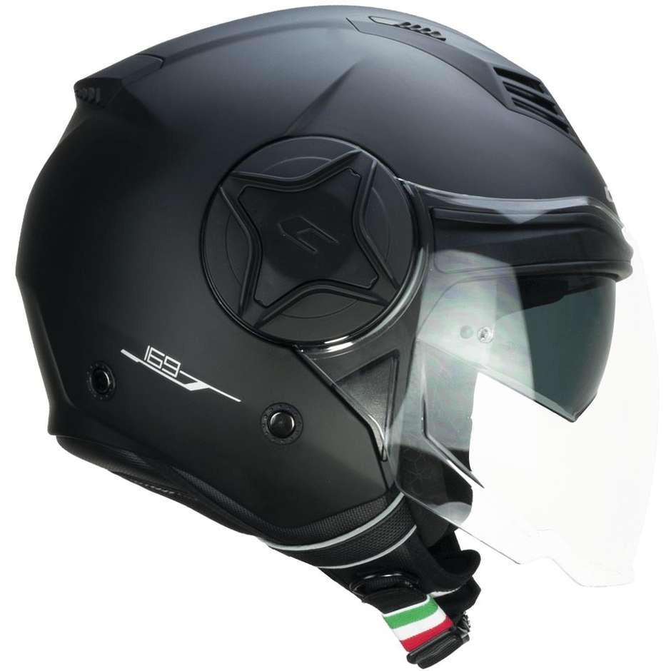 Casco Open face demi jet CGM 169A ILLI MONO - nero opaco