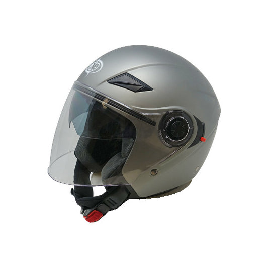 Casco Moto Jet Doppia Visiera One Alfa - Titanio Opaco