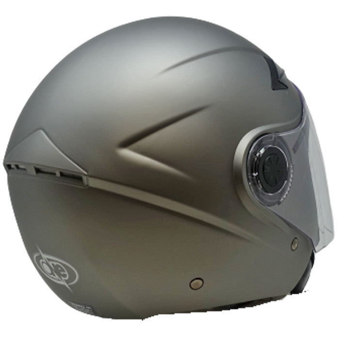 Casco Moto Jet Doppia Visiera One Alfa - Titanio Opaco