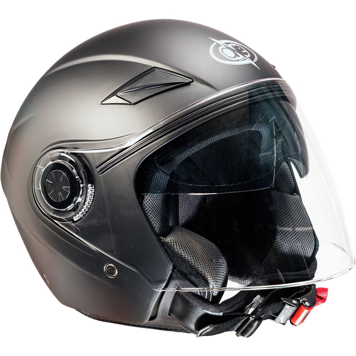 Casco Moto Jet Doppia Visiera One Alfa - Nero Opaco