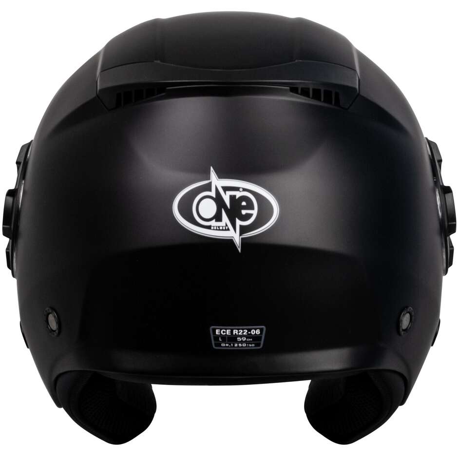 Casco Moto Jet One ALFA 2.0 Solid Nero Opaco