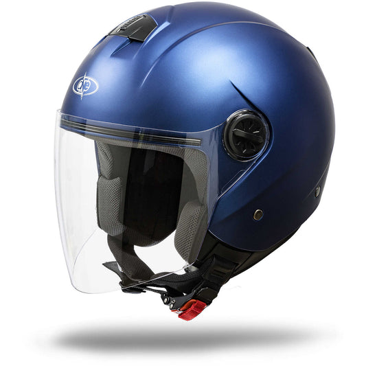 Casco Moto Jet One con visiera One Gamma Blu Opaco