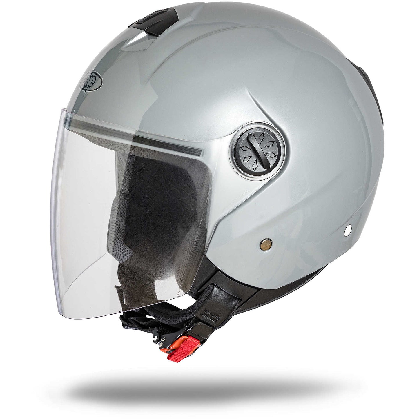 Casco Moto Jet One con visiera One Gamma Grigio Lucido