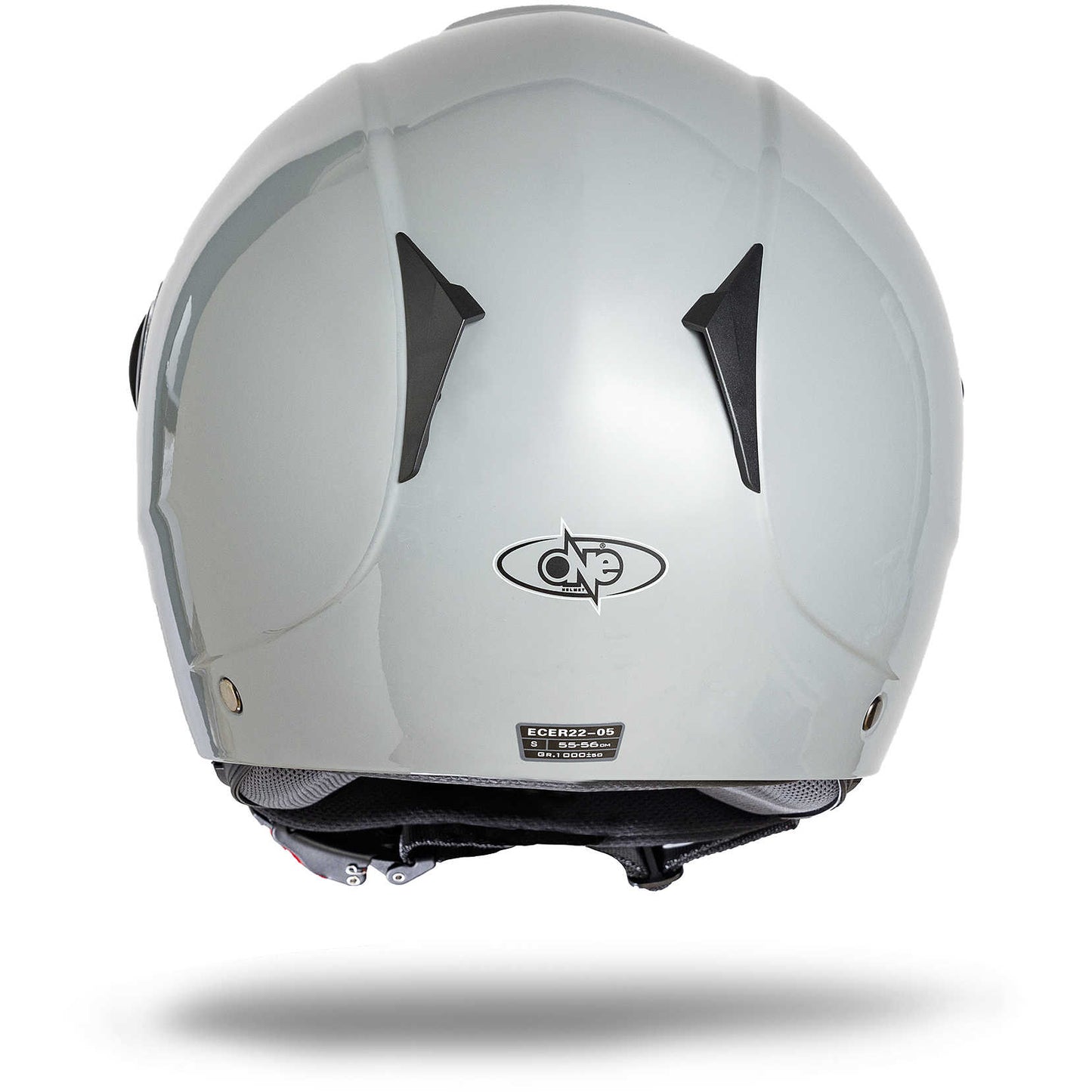 Casco Moto Jet One con visiera One Gamma Grigio Lucido