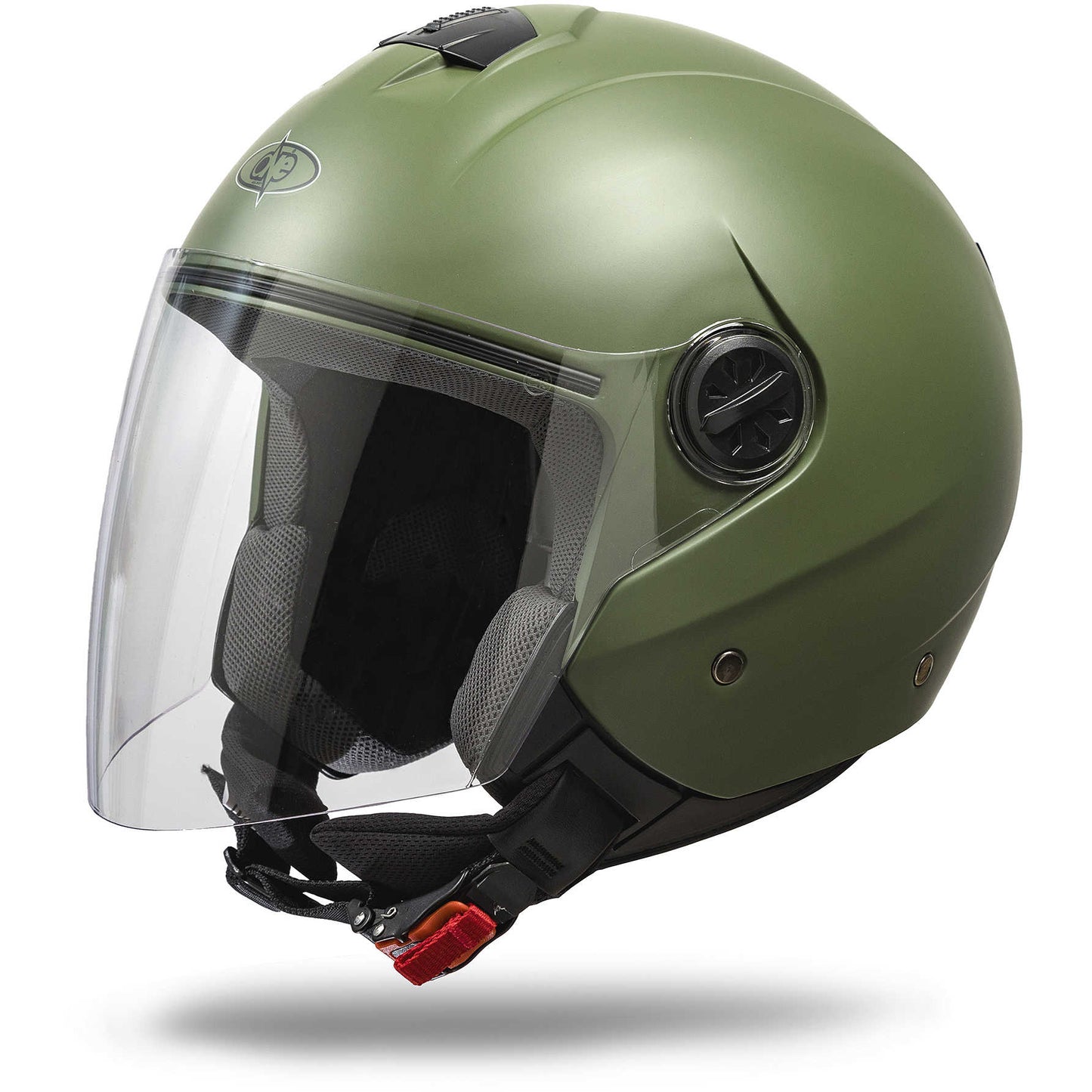 Casco Moto Jet One con visiera One Gamma Verde Opaco