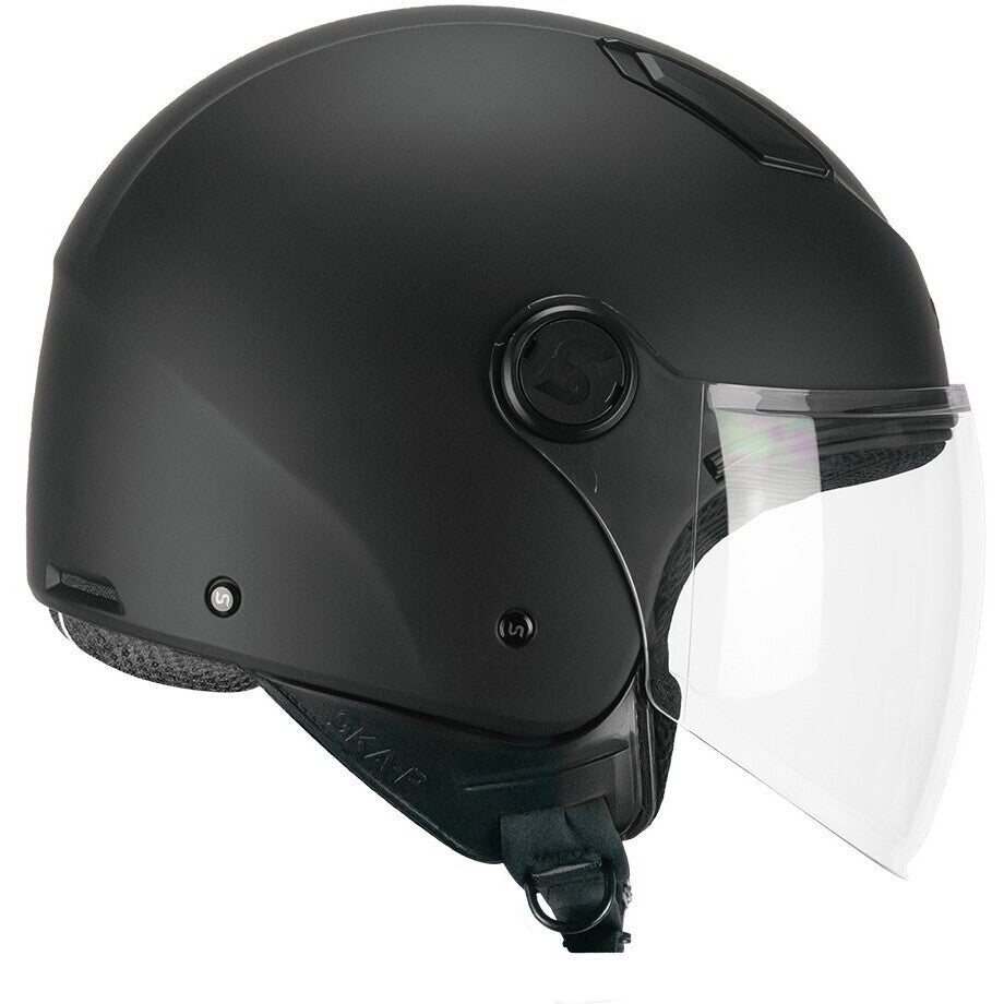 Casco Moto Jet Ska-P LUKE MONO Nero Opaco