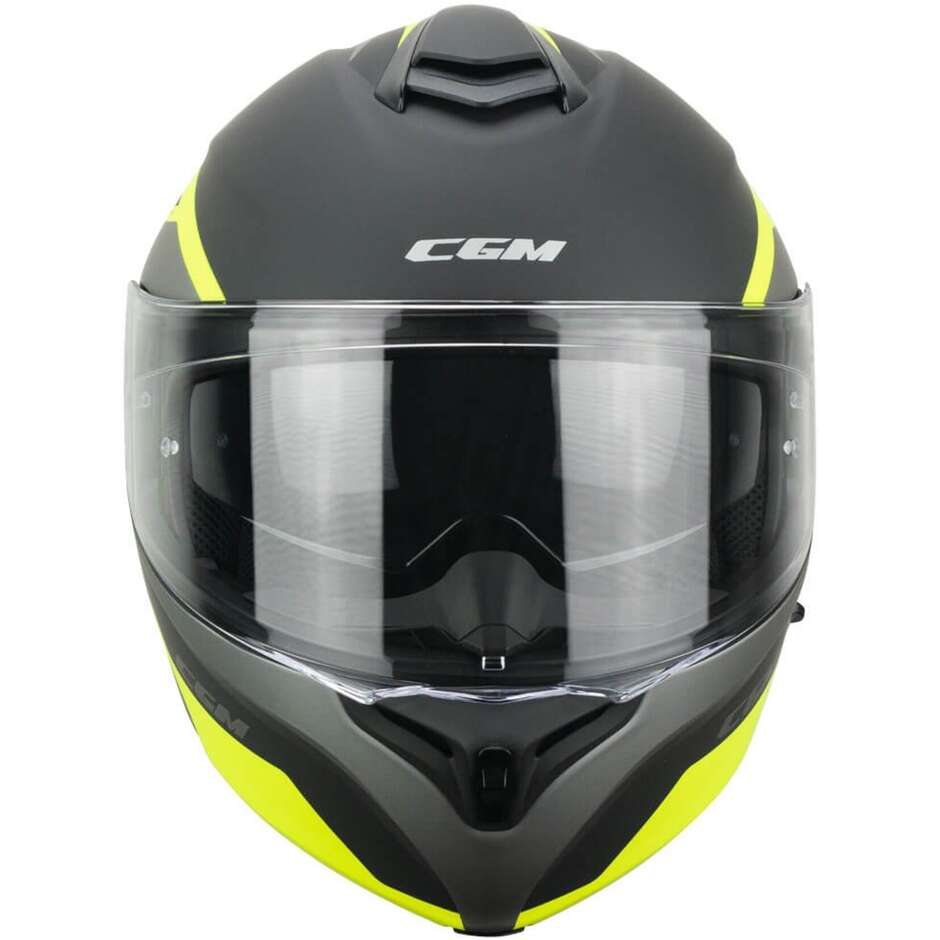 Casco Moto Modulare CGM 568G BER DRESDA - grafite giallo fluo opaco