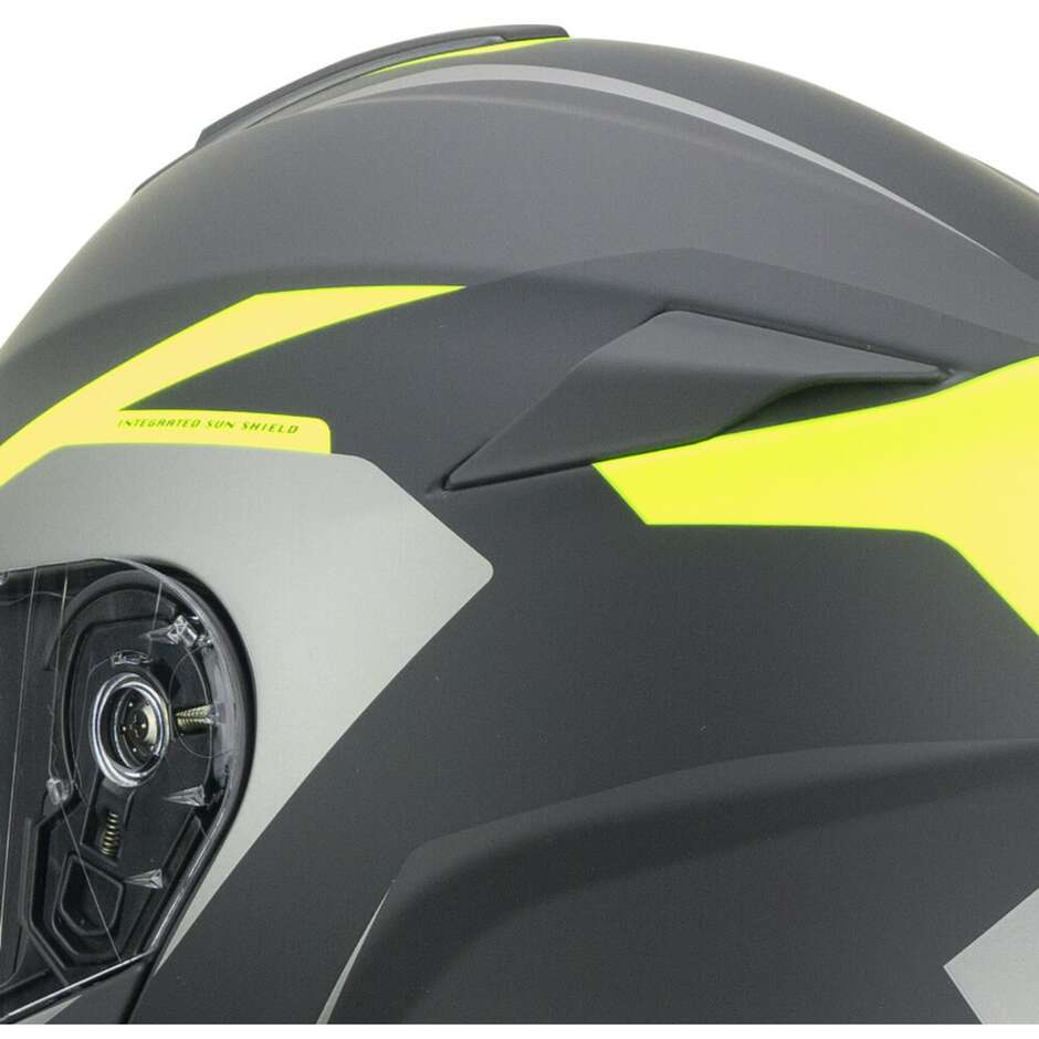 Casco Moto Modulare CGM 568G BER DRESDA Grafite Giallo fluo opaco