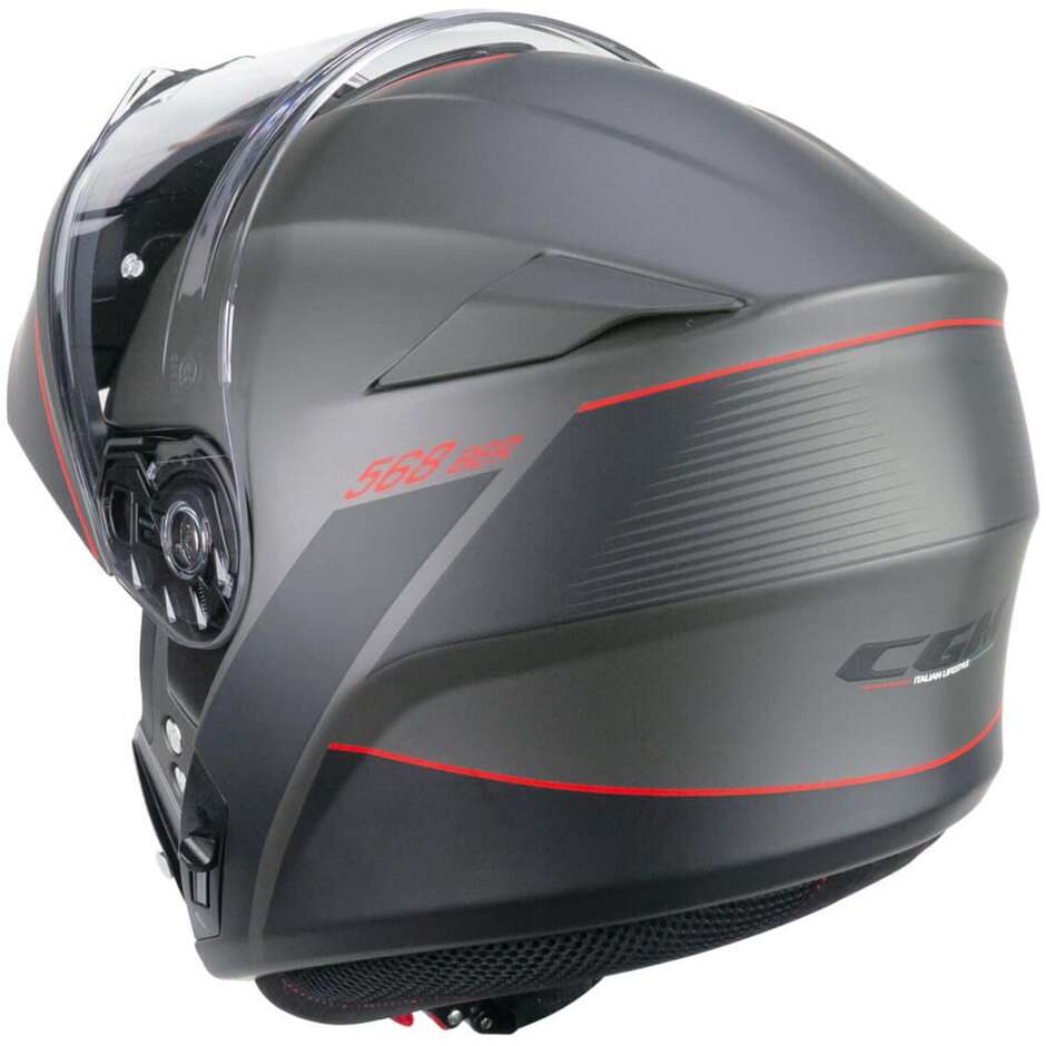 Casco Moto Modulare CGM 568X BER CITY - grafite rosso satinato