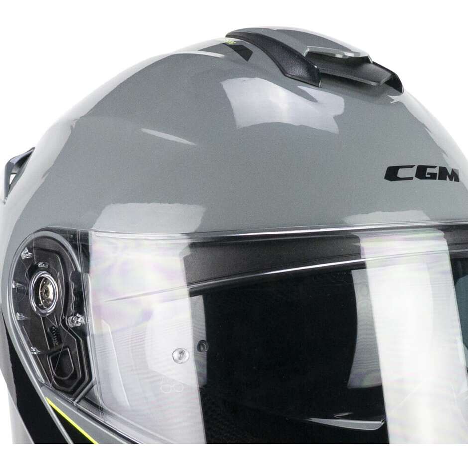 Casco Moto Modulare CGM 568X BER CITY Grigio Giallo fluo