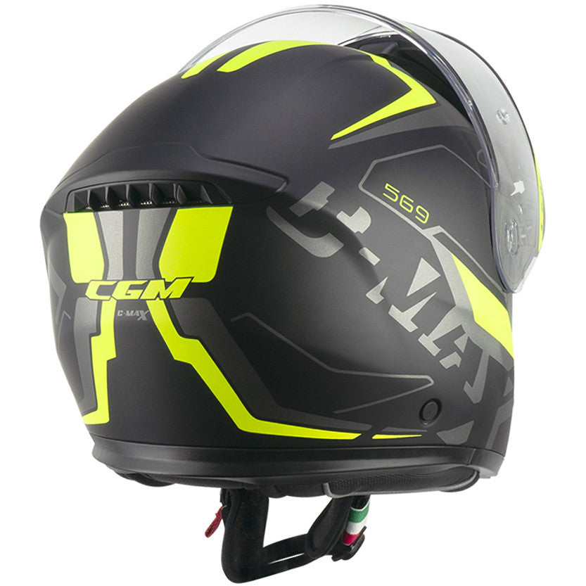 Casco Modulare CGM 569G C-MAX CITY - nero giallo fluo opaco