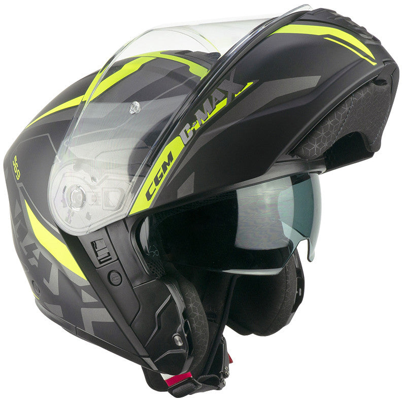 Casco Modulare CGM 569G C-MAX CITY - nero giallo fluo opaco