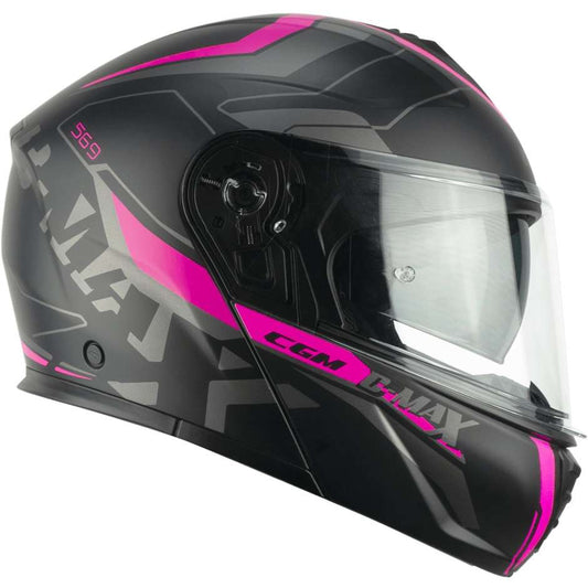 Casco Modulare CGM 569G C-MAX CITY - nero fucsia fluo opaco