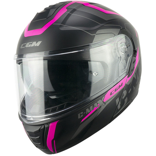 Casco Modulare CGM 569G C-MAX CITY - nero fucsia fluo opaco