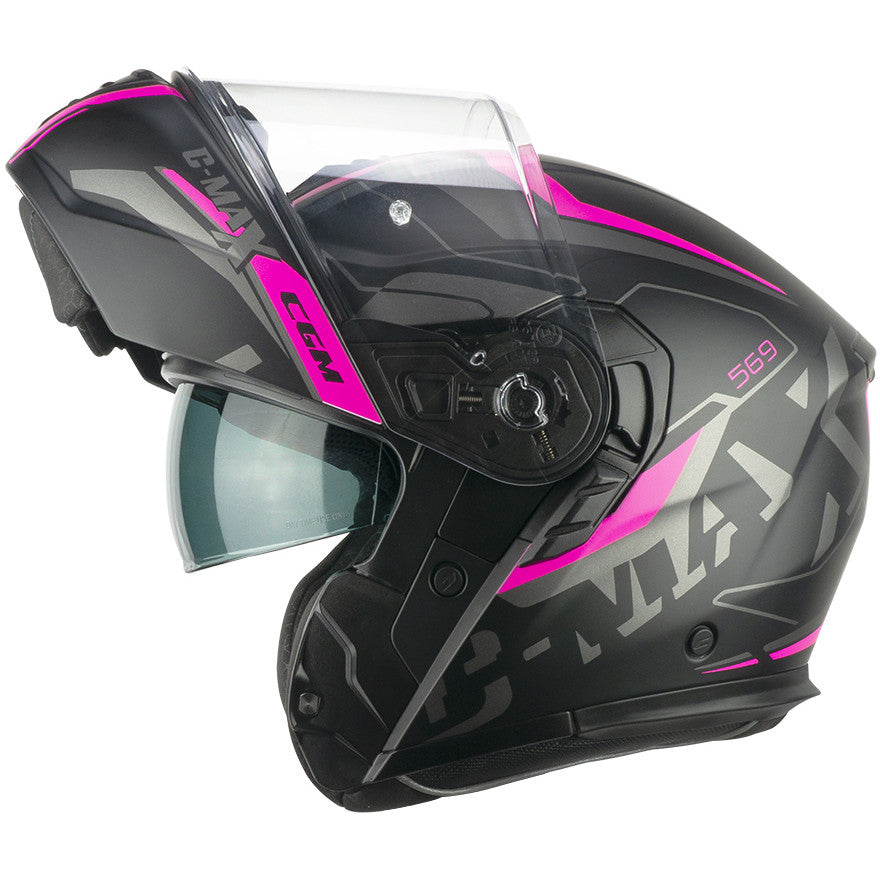 Casco Modulare CGM 569G C-MAX CITY - nero fucsia fluo opaco