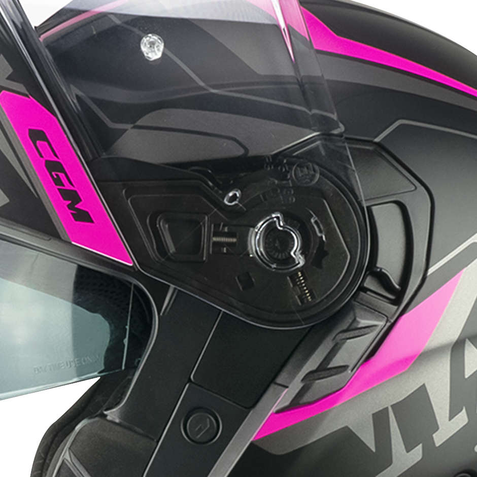 Casco Modulare CGM 569G C-MAX CITY - nero fucsia fluo opaco