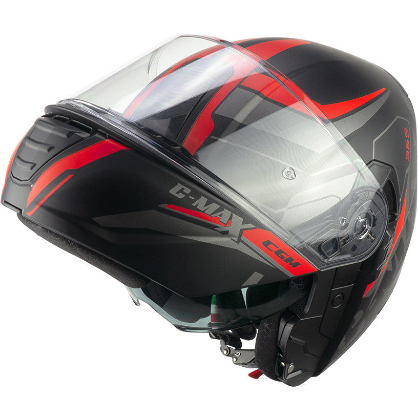 Casco Modulare CGM 569G C-MAX MONO - nero rosso opaco