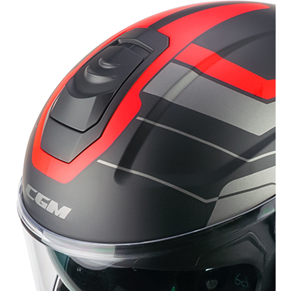 Casco Modulare CGM 569G C-MAX MONO - nero rosso opaco