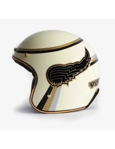 Casco Moto Jet Markӧ RIDE YOUR MIND - ivory gold