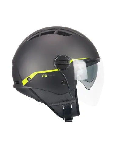 Casco Open face jet CGM 116G AIR BICO - grafite giallo fluo opaco