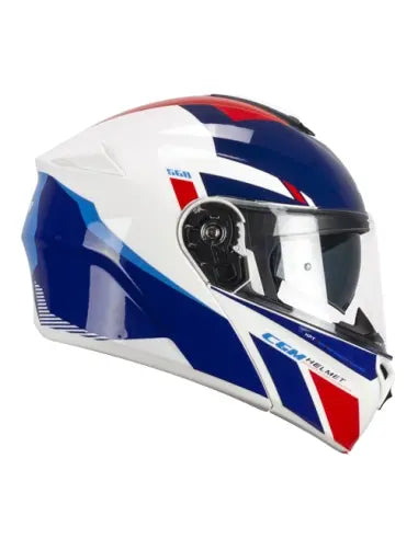 Casco Moto Modulare CGM 568S BER SPORT - bianco blu