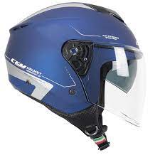 Casco Open face demi jet CGM 126G IPER CITY - blu argento satinato