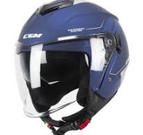 Casco Open face demi jet CGM 126G IPER CITY - blu argento satinato