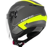 Casco Open face demi jet CGM 126G PER CITY - grafite giallo fluo opaco