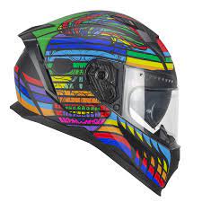 Casco Moto Integrale CGM 311X BLAST SKULL - nero blu rosso opaco