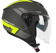 Casco Open face demi jet CGM 126G PER CITY - grafite giallo fluo opaco