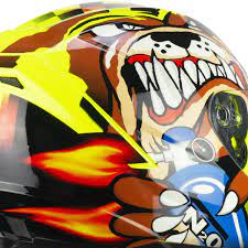 Casco Moto Integrale CGM 320S NEUTRON N2O - nero giallo fluo rosso