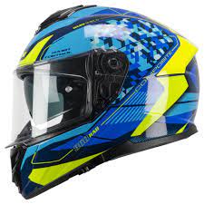 Casco Moto Integrale CGM 360S KAD RACE - blu giallo fluo