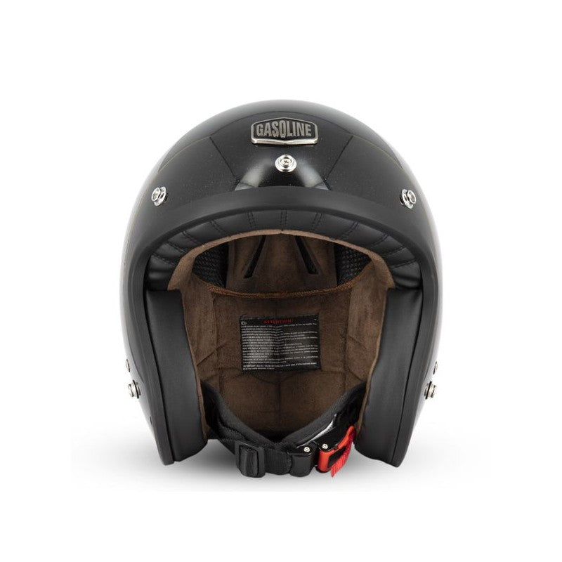 Casco Moto Gasoline S250 CAFE RACER - glitter black