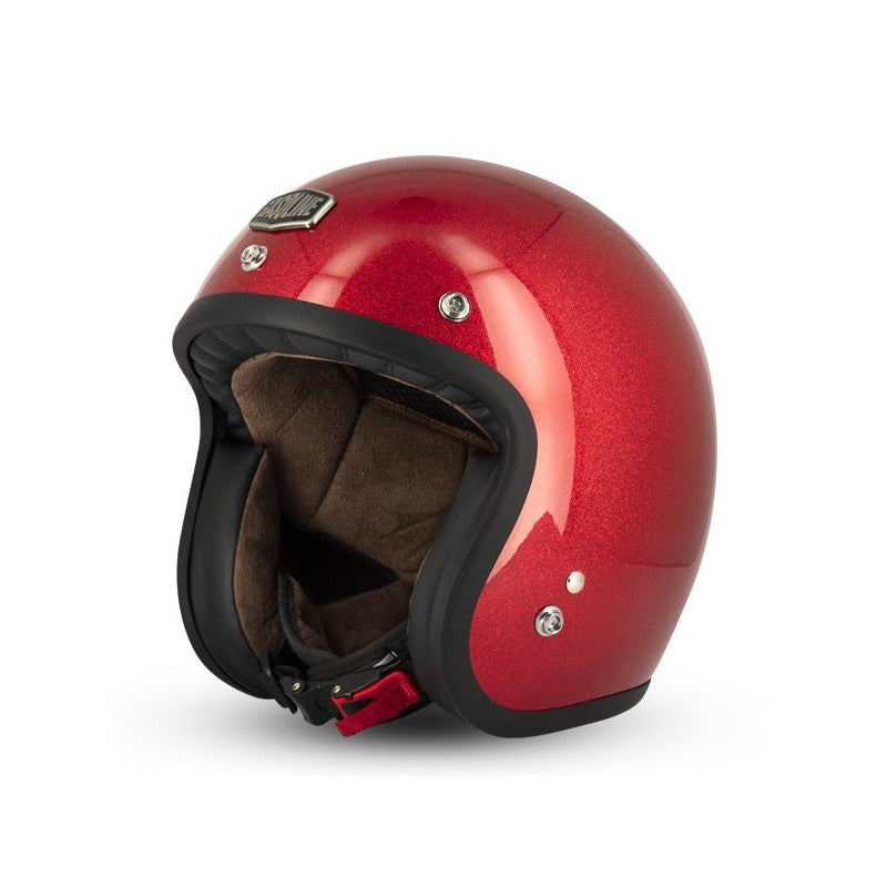 Casco Moto Gasoline S250 CAFE RACER - glitter red