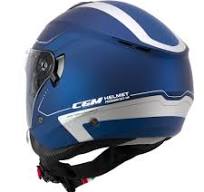 Casco Open face demi jet CGM 126G IPER CITY - blu argento satinato