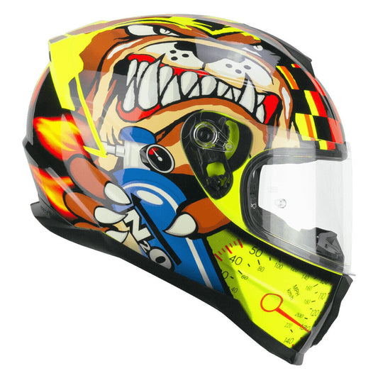 Casco Moto Integrale CGM 320S NEUTRON N2O - nero giallo fluo rosso